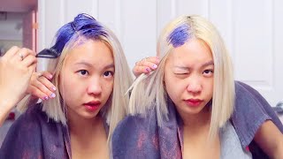 before and after purple shampoo untoned bleached hair results hair transformation pt3 [upl. by Briny284]