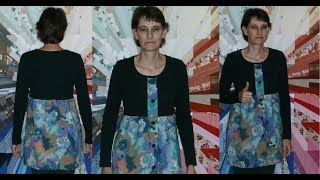 Upcycling – Tunika nähen aus Basicshirt und Bluse – ohne Schnittmuster [upl. by Drobman]