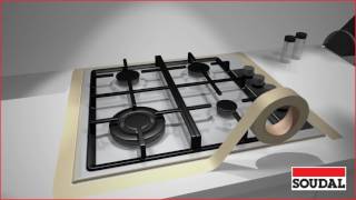 Silicone aanbrengen in keuken met Soudal Keuken Silicone en Soudal Hoge Temperatuur Silicone [upl. by Wende]