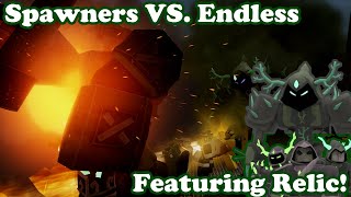 Spawners VS Endless with Relic  Tower Defense X [upl. by Dadirac594]