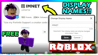 NEW DISPLAY NAMES ROBLOX UPDATE  HOW TO CHANGE YOUR DISPLAY NAME IN ROBLOX 2021 FREE [upl. by Gayner]