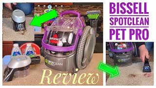 BISSELL Spot Clean Pet Pro Portable Carpet Spot Cleaner 2458 Review Best For Pet Accidents [upl. by Norok]