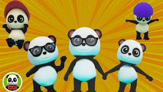 Five Little Pandas Jumping On The Bed  More Nursery Rhymes For Preschoolers By Baby Bao Panda [upl. by Ahsinyd344]