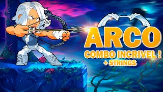 COMBO DE ARCO DE 0 ATÉ A MORTE  STRINGS NO BRAWLHALLA [upl. by Matt]