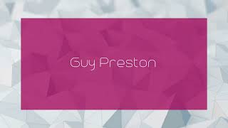 Guy Preston  appearance [upl. by Elynad]