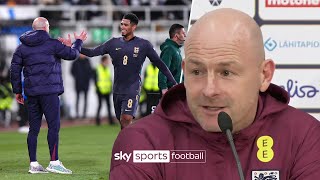 Lee Carsley reacts to England win and explains his Three Lions future [upl. by Lemahs]