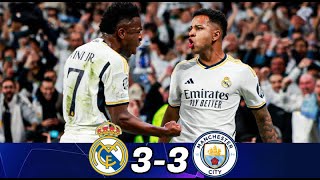 MANCHESTER CITY GOLPEA AL MADRID EN EL BERNABEU  3  3   UEFA CHAMPIONS LEAGUE [upl. by Onez564]