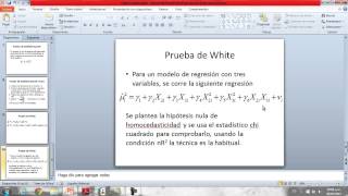 6 Prueba de White heterocedasticidad [upl. by Aimehs]