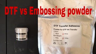 Embossing Powder vs DTF ADHESIVE dtfprinting embossing [upl. by Arammat]