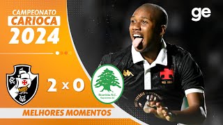 VASCO 2 X 0 BOAVISTA  MELHORES MOMENTOS  CAMPEONATO CARIOCA 2024  geglobo [upl. by Barbur]