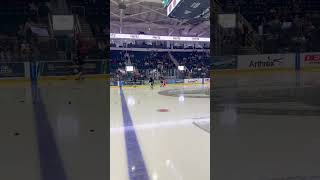 Warm Up Puck Drop it like it’s hot hockey puck puckdrop hockeyplayers everblades echl [upl. by Giles]