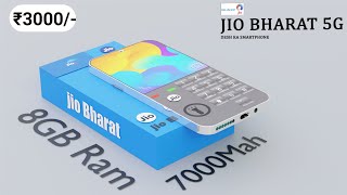 Jio Bharat 5G  50MP CameraDimensity 6008000mAh Battery12GB RAMJio Bharat 5G [upl. by Possing897]