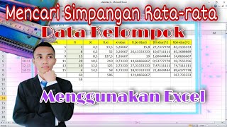 Simpangan Ratarata Data Kelompok Menggunakan Excel  Statistika [upl. by Lobel]