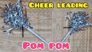 how to make cheerleading pom pom pom pom  Diy cheerleader pom pom best out of waste [upl. by Barron574]