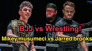 BJJ vs Wrestling Mikey musumeci vs Jarred brooks Full Fight ONE Fight Night 13 [upl. by Megargee]