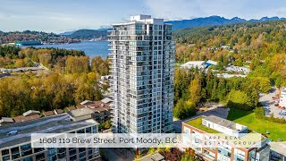 SPECTACULAR VIEWS Suter Brook Condo in Port Moody  1608 110 Brew Street  Lapp Real Estate Group [upl. by Kcirdla]