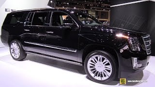 2015 Cadillac Escalade Platinum  Exterior and Interior Walkaround  2015 Chicago Auto Show [upl. by Anoif]