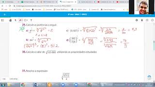 Potência com expoente fracionário  exercícios 8º anos  Professor Bruno Gama [upl. by Asenav]