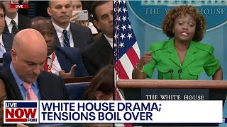 Ted Lasso drama Reporter yells at Press Secretary while cast looks on  LiveNOW from FOX [upl. by Odnomyar]