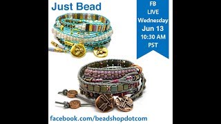 FB Live beadshopcom Just Bead with Kate Karen and Emily [upl. by Cullie]