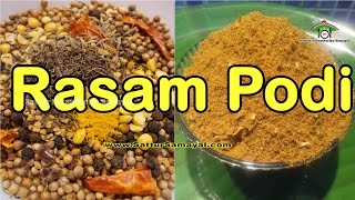 Rasam PowderRasam Podiரசம் பொடி  Tamil   Sattur Parambariya Samayal [upl. by Annaira]