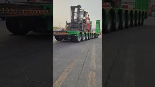 Green Low Flatbed TrailerTenAxle LowBed TrailerChina Low Bed Trailer Factory [upl. by Boyes812]