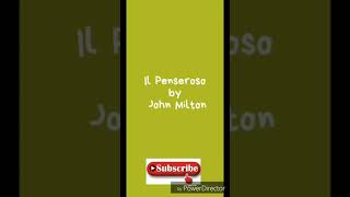 Il Penseroso by John Milton  Summary in malayalam  MEG 1 [upl. by Ohcirej]