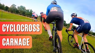 CYCLOCROSS RACE Crashes Battles amp Slides [upl. by Howard903]