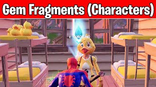 Collect Gem Fragments near Characters All locations  Fortnite Chapter 3 Shanta Quests [upl. by Tedmund614]