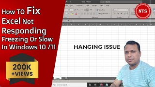 how to Fix Excel Not Responding Freezing or Slow  hang issues in Windows 10 [upl. by Sacksen]