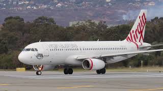 Virgin Australia Regional Airlines Airbus A320 VHVNJ takes off Perth Airport Runway 03 [upl. by Silvio240]