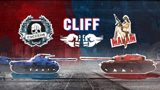 WoT  Clan Wars EXC vs MADAM with 5 arties Season 13 [upl. by Arfihs]