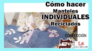 N° 5 Cómo hacer manteles INDIVIDUALES para la mesa de TELA RECICLADOS [upl. by Wurst]