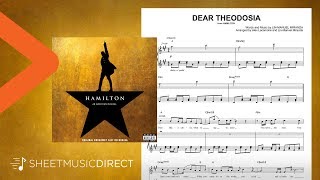 Dear Theodosia Sheet Music from Hamilton  LinManuel Miranda  Piano amp Vocal [upl. by Novert]