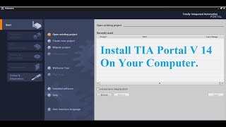 How to install TIA portal 14 on windows 10 [upl. by Treb]