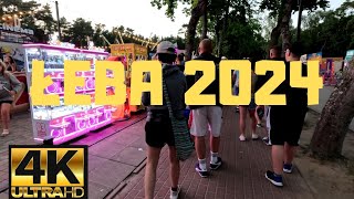 Łeba  Lato 2024  wieczorny spacer po mieście  4k60fps [upl. by Auohs915]