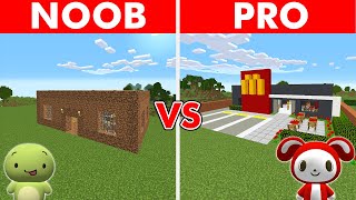 Minecraft NOOB vs PRO MODERN MCDONALDS HOUSE BUILD CHALLENGE [upl. by Lenox]