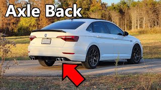 Revs with ECS Tuning Axle Back Exhaust on Mk7 Jetta 14 [upl. by Desmond995]