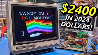 Tandy CM1 A broken highend 26khz monitor from 1984 [upl. by Rozek736]