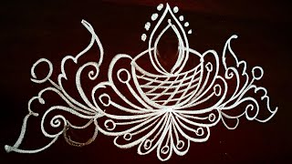 simple rangoli designs 🌺 easy rangoli please subscribe to my channel 🙏 [upl. by Granger]