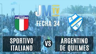 Sportivo Italiano vs Argentino de Quilmes Fecha 34 Primera C 201819 [upl. by Amaso]