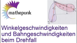 Winkelgeschwindigkeiten und Bahngeschwindigkeiten beim Drehfall [upl. by Furgeson]