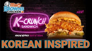 NEW Mary Browns KCrunch Sandwich LIMITED TIME March 2024 [upl. by Midan]