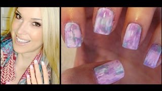 How To Watercolor Nails ♥ NO water needed [upl. by Notlimah]