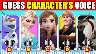 🔊IMPOSSIBLE Guess The Voice Quiz  Frozen Animation Movie❄️ Elsa Olaf Anna Kristoff Sven Hans [upl. by Adnomal231]