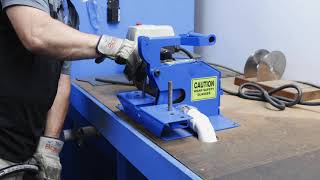 CLEAN CUTS® Bench Mount Hydraulic Hose Cutting Saw Model  HYDM70 [upl. by Seroka999]