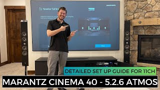 FULL Setup Guide  Marantz Cinema 40 94ch FLAGSHIP AVR w 114ch Processing [upl. by Ahsyt]