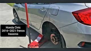 Como reemplazar frenos traseros de un Honda Civic 20162021 [upl. by Hafirahs]