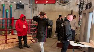 Patrick Mahomes arrives at Arrowhead stadium ahead of AFC Divisional game [upl. by Atsirhcal516]