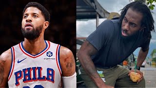 Kawhi Leonard Reacts to 76ers Signing Paul George [upl. by Seligman]